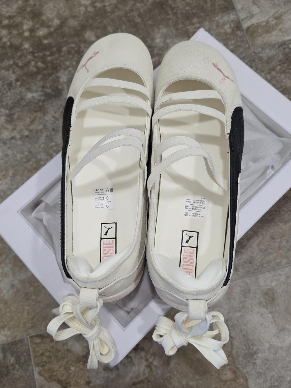 PUMA x ROSÉ Speedcat Ballet SD – Warm White/Black/Frosty Pink (Women's Size 9) - Picture 7 of 14